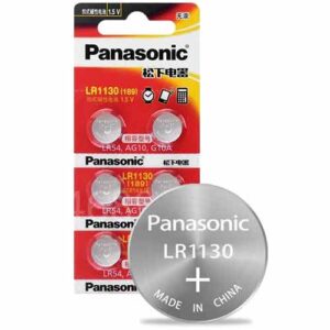 חמישיית סוללות כפתור LR54 LR1130 מתח 1.5V מבית פנסוניק AG10 G10A