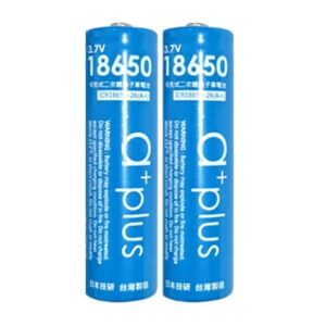 זוג סוללות נטענות 18650 מבית INR18650 2600MAH Flat Head A PLUS