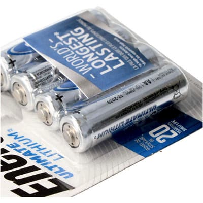 רביעיית סוללות ליתיום Energizer AA L912 קיבולת עד פי 5 מכל סוללה דגם AAFR6
