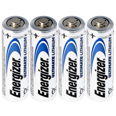 רביעיית סוללות ליתיום Energizer AA L912 קיבולת עד פי 5 מכל סוללה דגם AAFR6