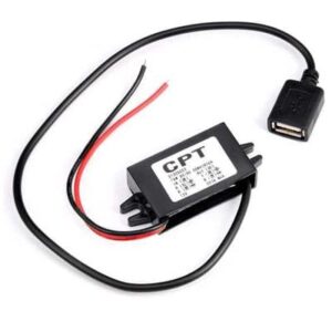 ממיר מתח איכותי DC-DC לשקע USB מ 12V או 24V ל 5V הספק עד 3A אמפר
