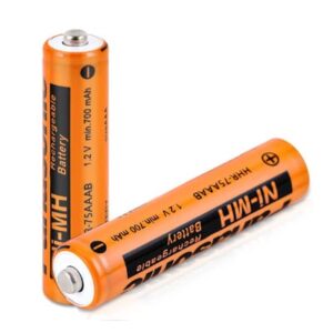 זוג סוללות נטענות HHR-75AAA/B  לטלפונים אלחוטיים של פנסוניק ולכל מטרה ניקל מיטל-הידריד