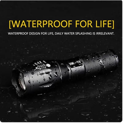 פנס יד לד מקצועי 1800Lumens סגסוגת אלומיניום מנורת T6 עוצמה 1800 לומינס עוצמתי פנס לד איכותי דגם Litwod 8811 .נורת לד T6 מצבי תאורה לבחירה טעינה USB מסופק יחד עם 3 סוללות AAA ומתאם מיוחד. פנס יד לד מקצועי 1800Lumens סגסוגת אלומיניום מנורת T6 עוצמה 1800 לומינס עוצמתי