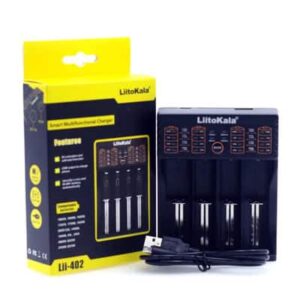 מטען לארבע סוללות 18650 ליתוקאלה סוגי הסוללות ליתיום בדגמים AA,AAA 26650,20700,18650,18490,17700,17500