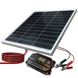 מטען סולארי הספק 40W לפיצוי למניעת זליגה ולטעינת מצבר ברכב או בשטח כולל בקר טעינה דיגיטלי 10A
