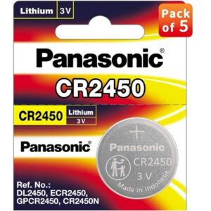 סוללת כפתור Lithium CR2450 ליתיום מתח 3V חמישיית סוללות במחיר מבצע מבית פנסוניק העולמית
