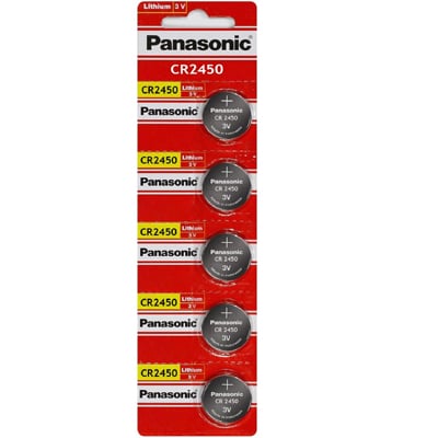 סוללת כפתור Lithium CR2450 ליתיום מתח 3V חמישיית סוללות במחיר מבצע מבית פנסוניק העולמית