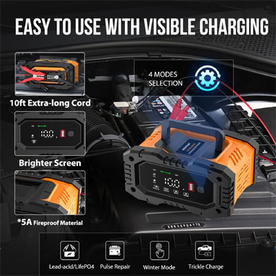 מטען למצברים 20A 12V /10A 24V לכל סוגי המצברים במתח 12V וגם 24V למצבר רכב,סירה,אופנוע משאית ועוד לכל סוגי המצברים גם ליתיום