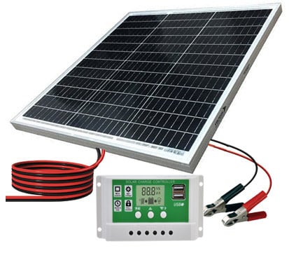 מטען סולארי הספק 80W לפיצוי למניעת זליגה ולטעינת מצבר ברכב או בשטח כולל בקר טעינה דיגיטלי 10A